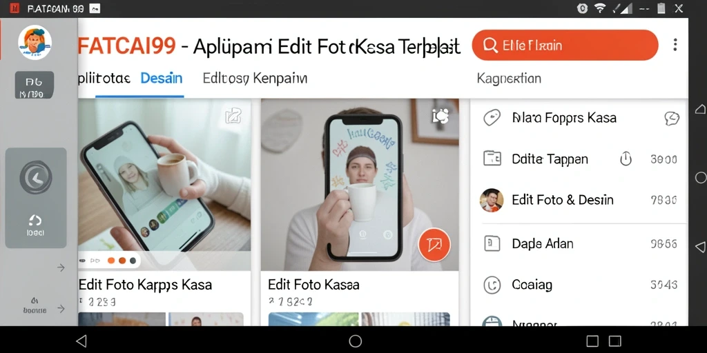 Antarmuka aplikasi FATCAI99 yang intuitif untuk Edit Foto Kertas Kaca.