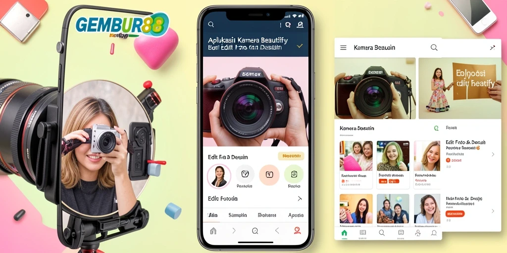 Antarmuka intuitif dan fitur Kamera Beautify yang menarik di GEMBUR88.