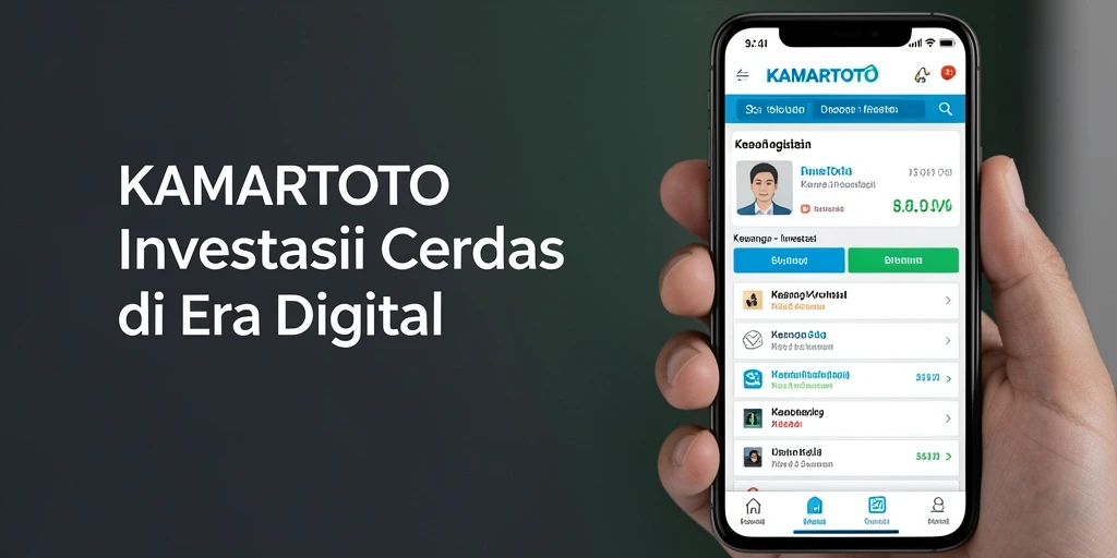 Tampilan antarmuka aplikasi KAMARTOTO yang modern dan user-friendly.