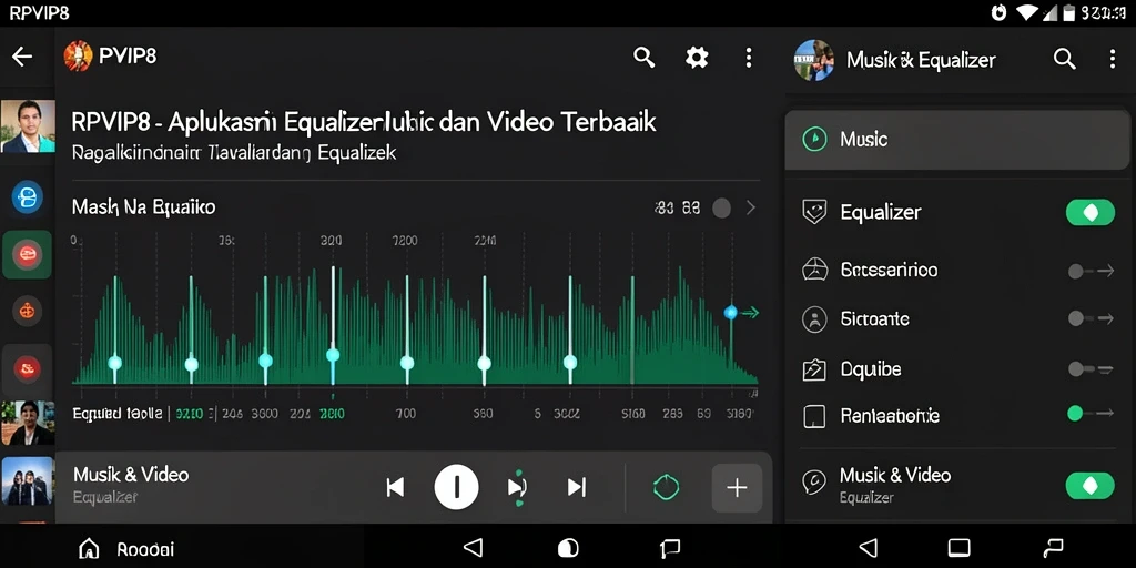 Tampilan antarmuka RPVIP8 dengan pengaturan Equalizer yang interaktif dan intuitif.
