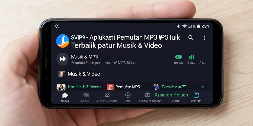 Tampilan antarmuka SVIP9 yang modern dan fungsional.